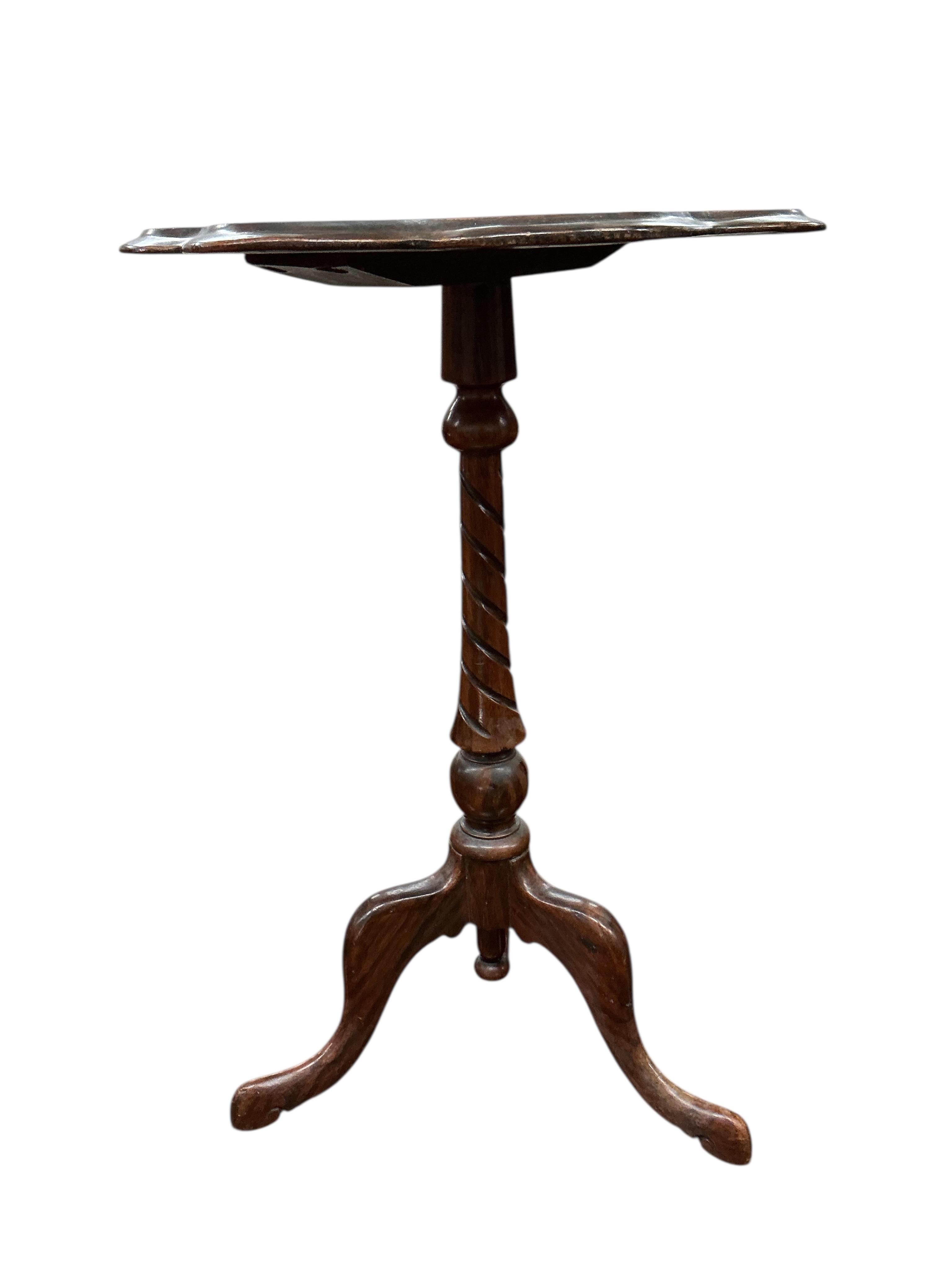 A Victorian burr walnut tripod games table, width 48cm, height 71cm